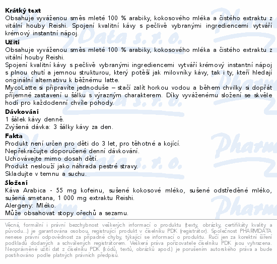 MycoMedica MycoLatte 15x21g