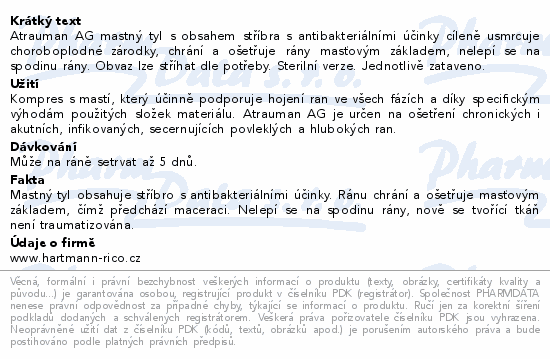 Hartmann Atrauman Ag sterilní 5x5cm 10ks
