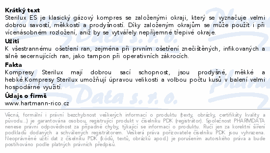 Hartmann SteriluxES Gáza kompr.nest.7.5x7.5cm100ks