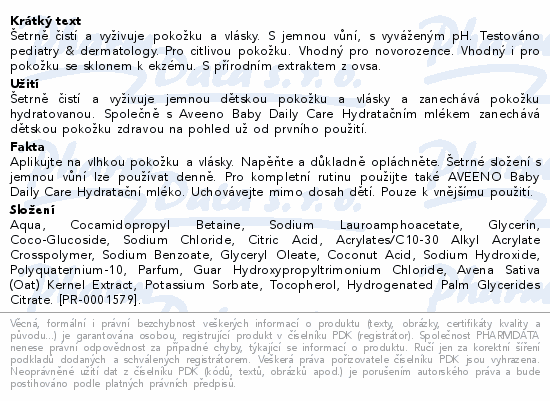 Aveeno baby Daily Care mycí gel 250ml