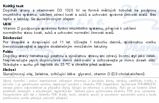 LIVSANE Vitamin D3 1520 IU měkké tobolky 60ks