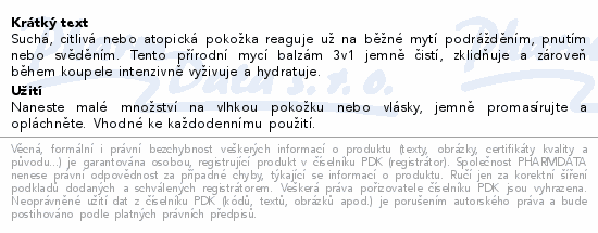 WELEDA baby DERMA Mycí balzám 3v1 200ml