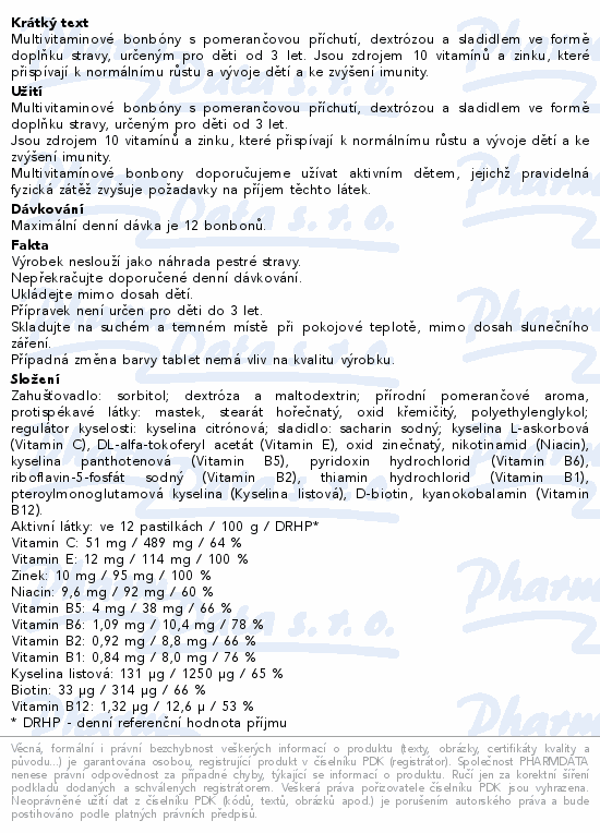 Vieste Vital Kids ZOO Multivit.bonbon.12x12+pexeso