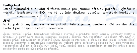 WELEDA baby Měsíčkové tělové mléko 200ml