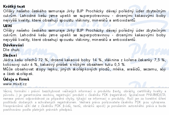 Mixit Oříšky Power crunch Jirky Procházky 140g