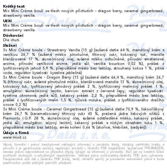 Mixit Créme boule mini Mix 15ks