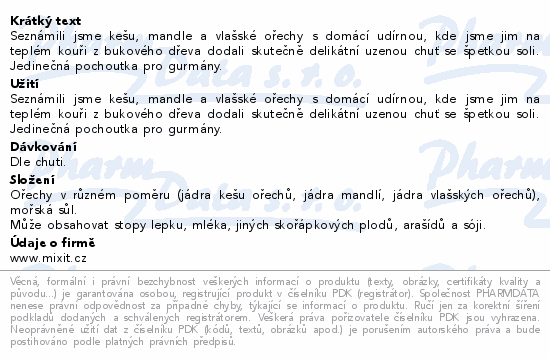 Mixit Ořechy z udírny 170g