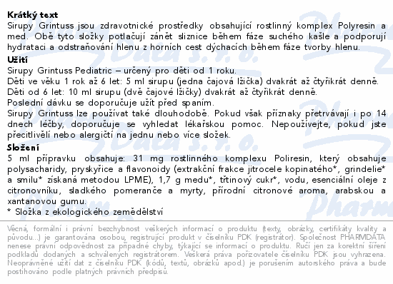 Aboca GrinTuss Pediatric kašel 132ml