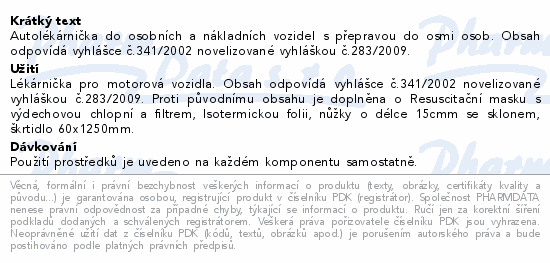 Fixaplast autolékárnička vel.I textil