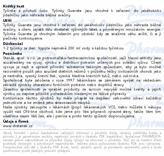 Guareta tyčinka s příchutí jablka 44g