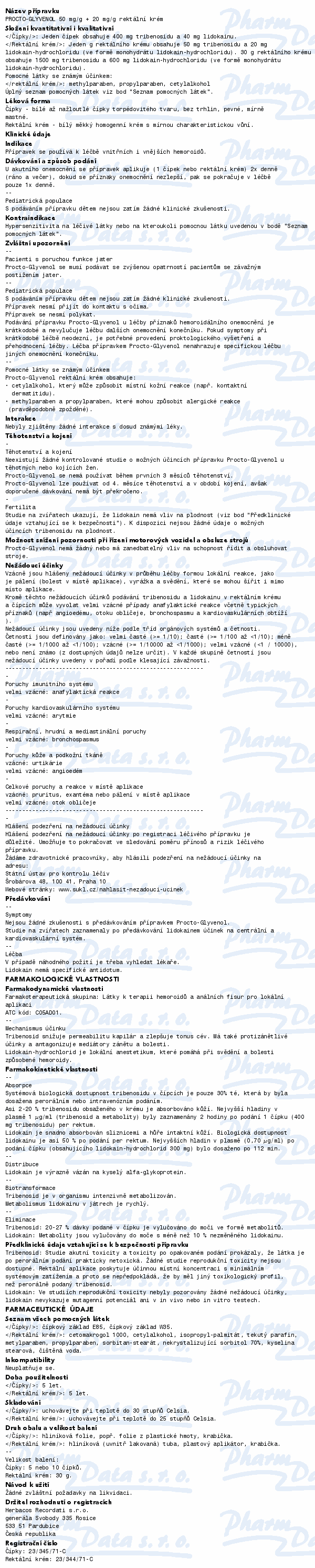 Procto-glyvenol 50mg/g+20mg/g rct.crm.1x30g